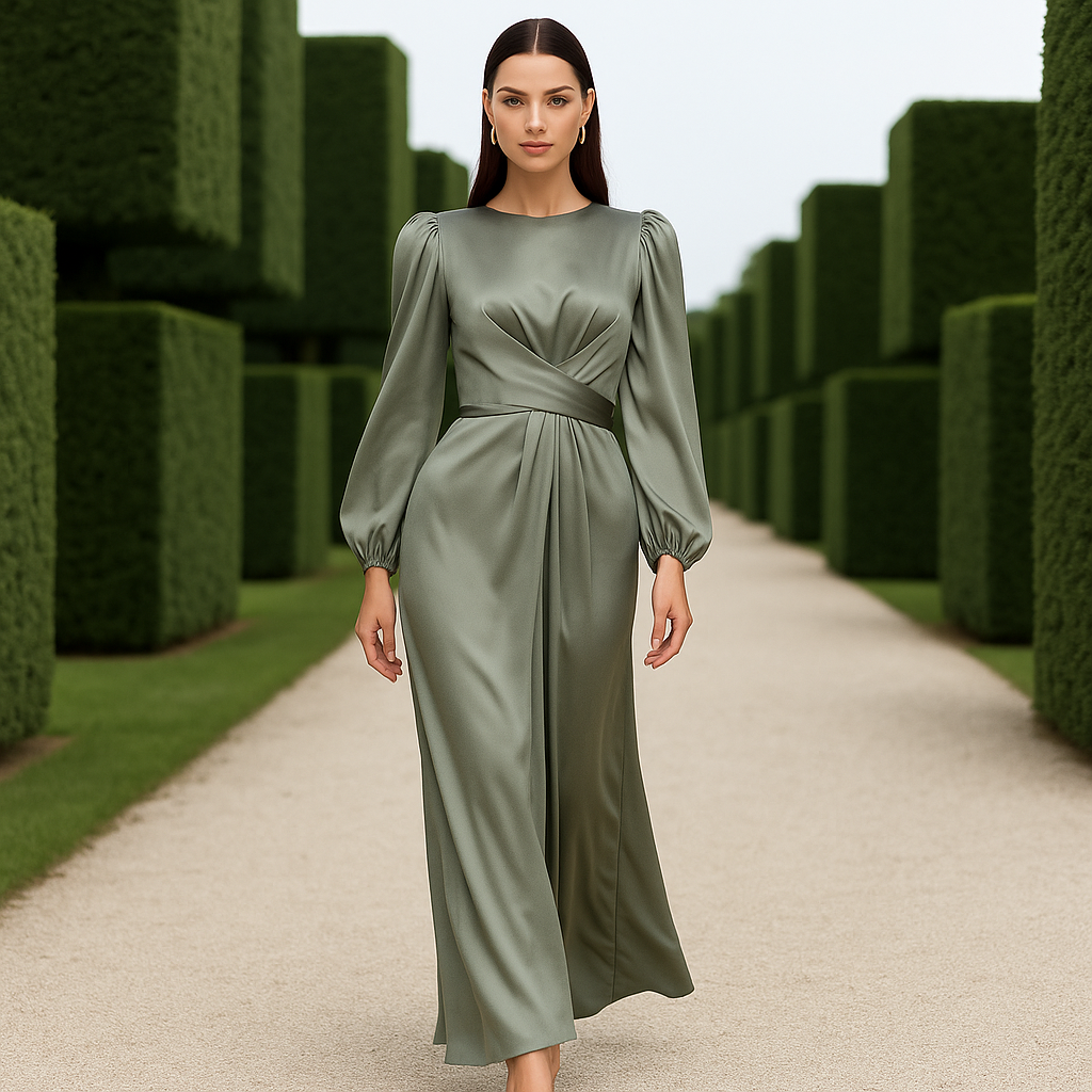 Vanessa - Robe de soirée longue - Satin - Élégante