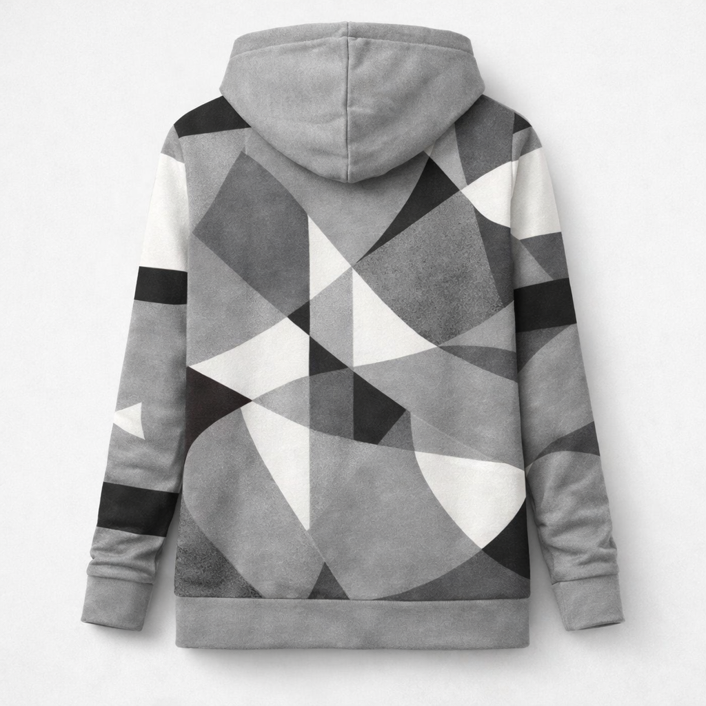 Sweat à capuche femme | Imprimé géométrique | Style décontracté