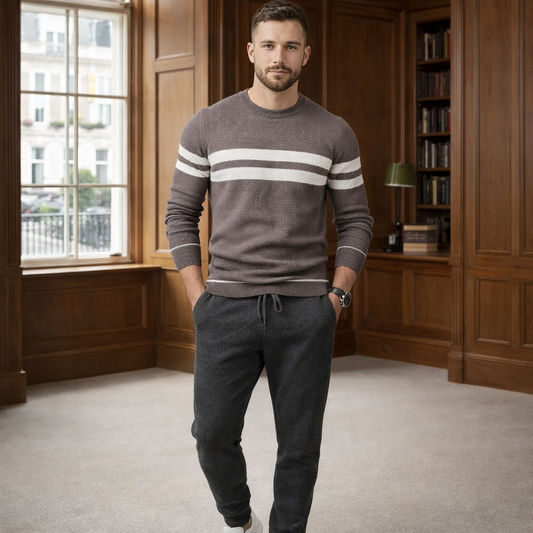 Pull en maille élégant pour homme | Style décontracté | Doux, confortable, polyvalent