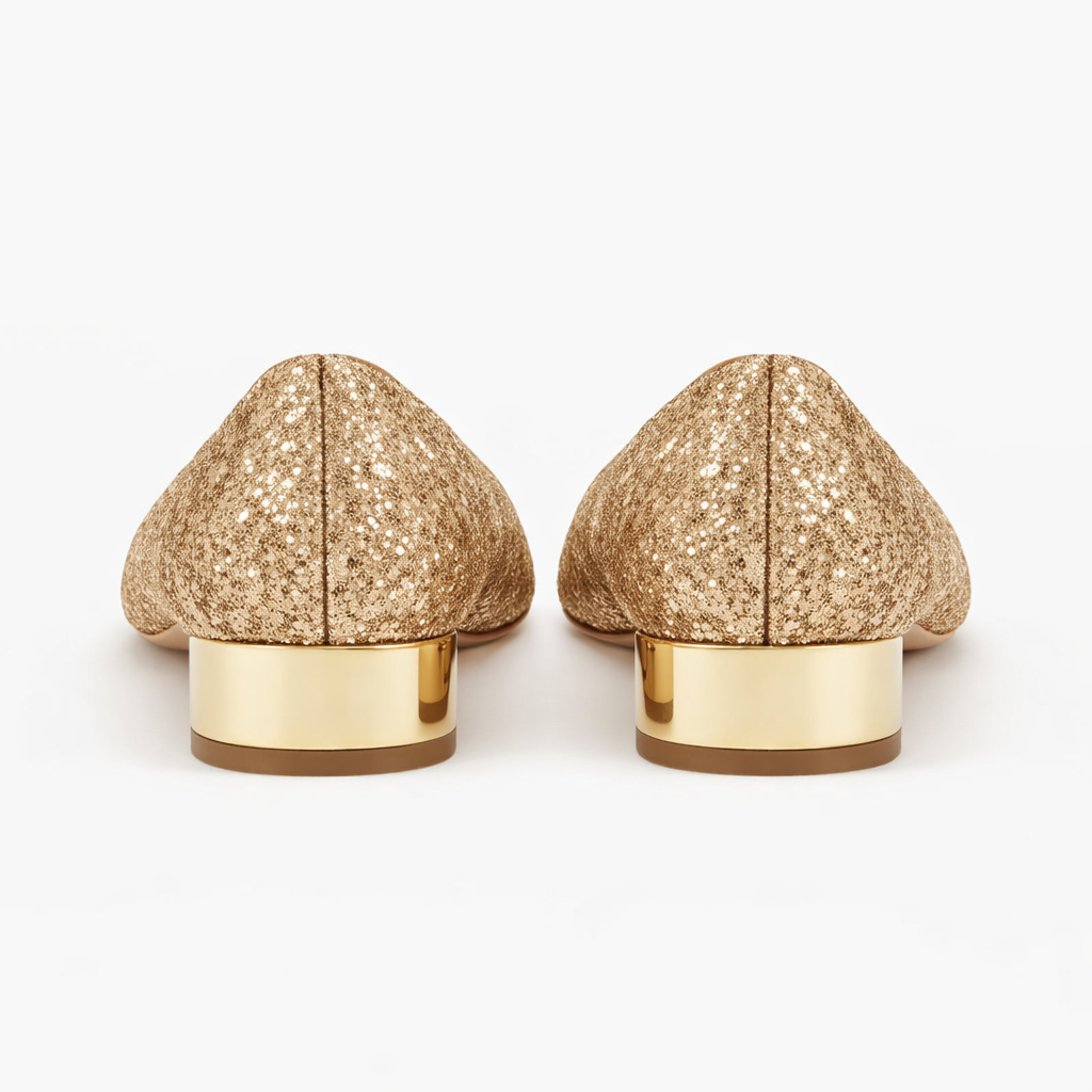 Ballerines pour femmes | Paillettes | Chaussures de soirée à talon bas