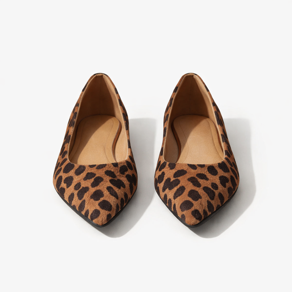 Ballerines pour femmes | Imprimé léopard | Style élégant sans lacets