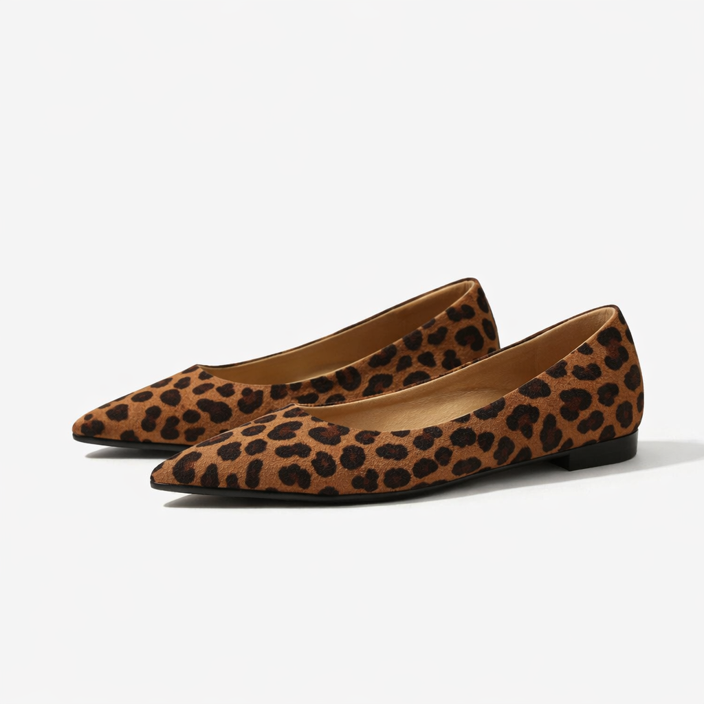 Ballerines pour femmes | Imprimé léopard | Style élégant sans lacets