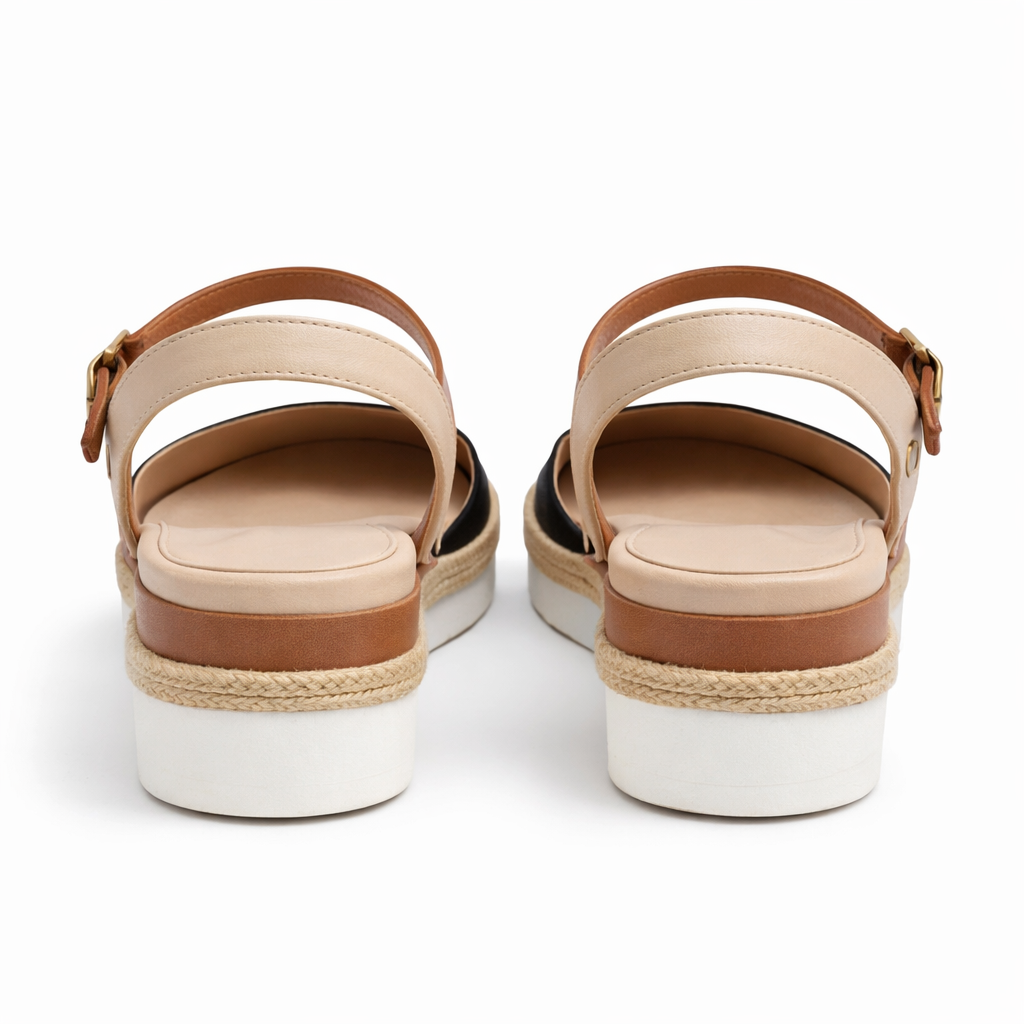 Sandales Compensées | Espadrille, Coupe Large | Plateforme Basse Confortable