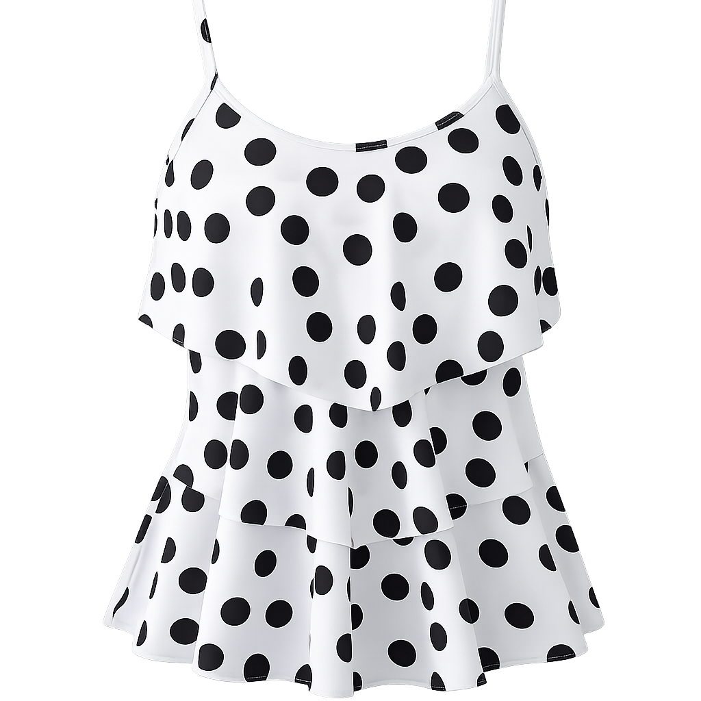 Débardeur | Femmes, Style Casual | Pois, Détail Volants