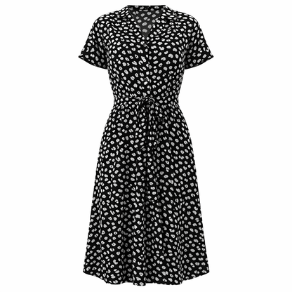 Robe à Pois | Style Midi, Manches Courtes | Tendance