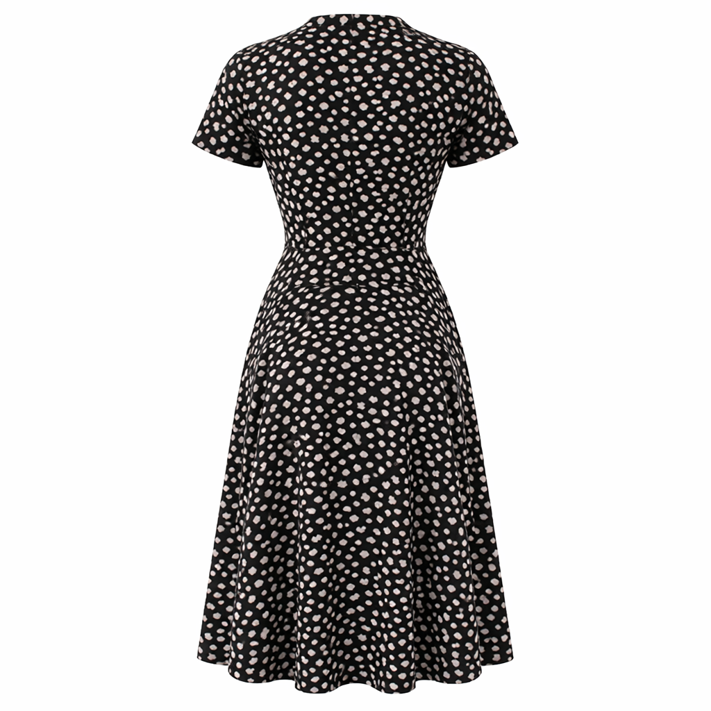 Robe à Pois | Style Midi, Manches Courtes | Tendance