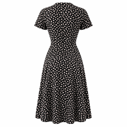 Robe à Pois | Style Midi, Manches Courtes | Tendance