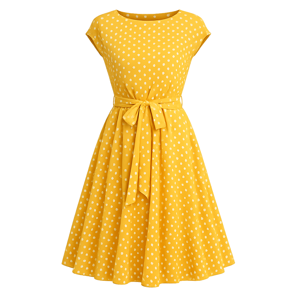 Robe à Pois | Robe d'Été Vintage pour Femme | Légère