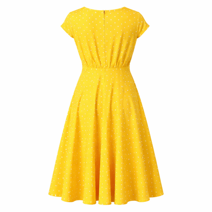Robe à Pois | Robe d'Été Vintage pour Femme | Légère