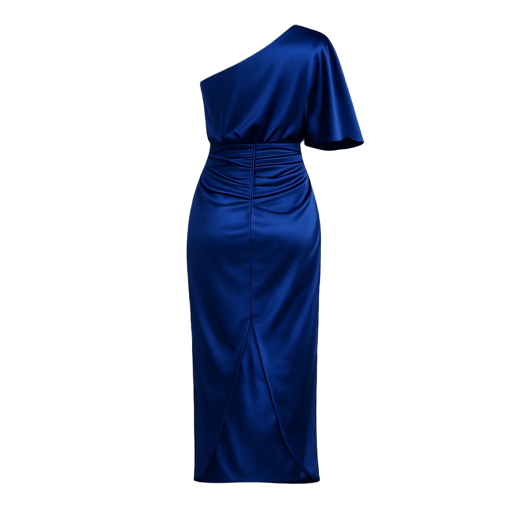 Robe Soie | Élégance Soirée & Tenue de Fête | Design Asymétrique