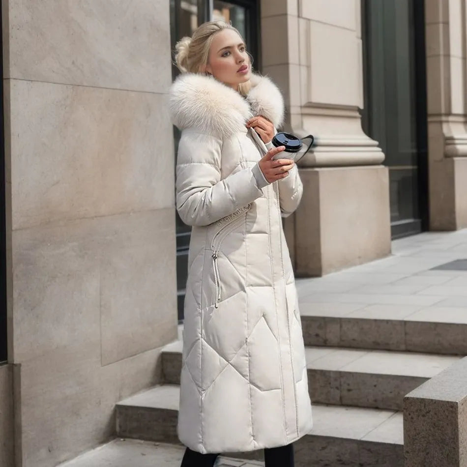 Manteau d'Hiver Stilla - Capuche en Fourrure Chaude - Élégant & Confortable