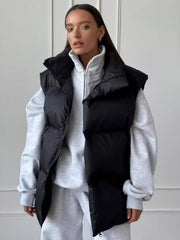 Vest Puffer sans Manches pour Femmes – Élégance et Chaleur Essentielle pour l'Hiver