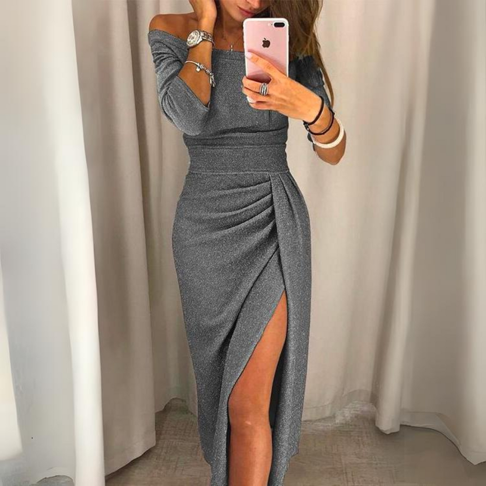 Robe de soirée - élégante brillante - fente latérale