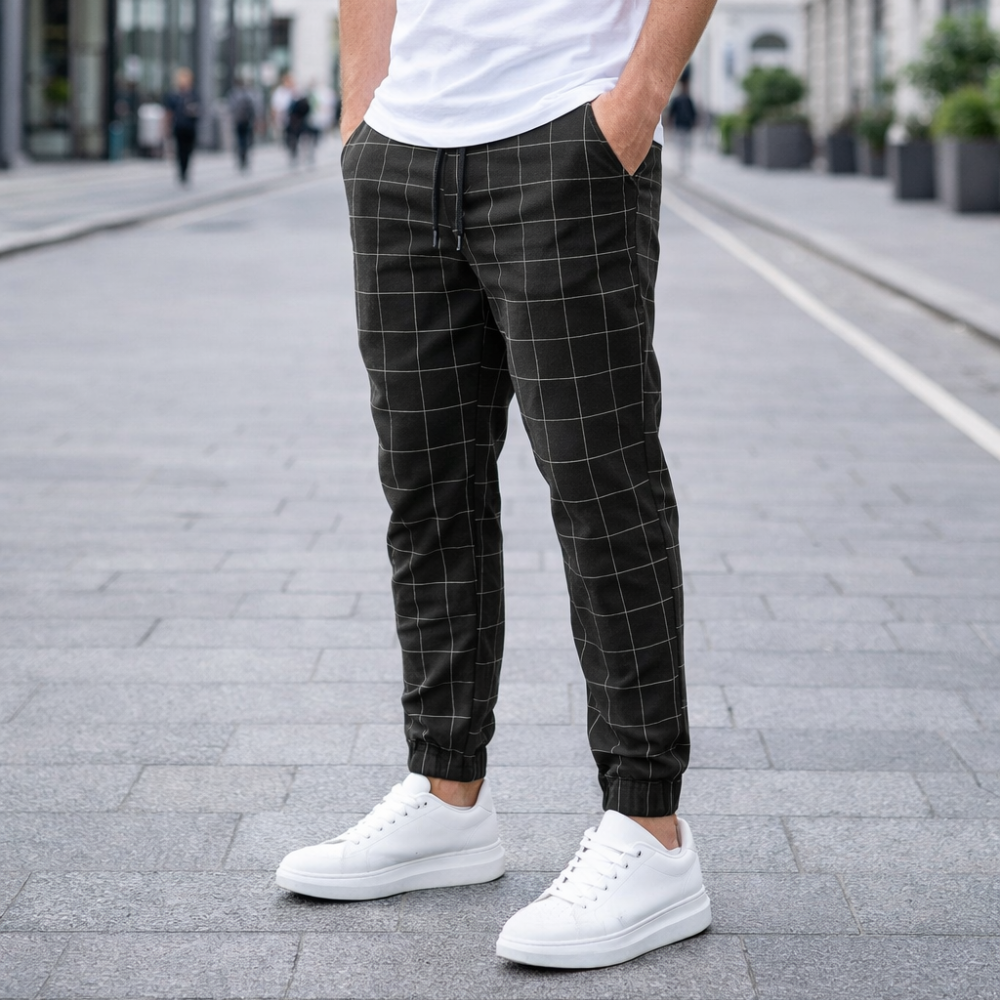 Pantalon de jogging à carreaux pour hommes | Confort style casual | Décontrac...