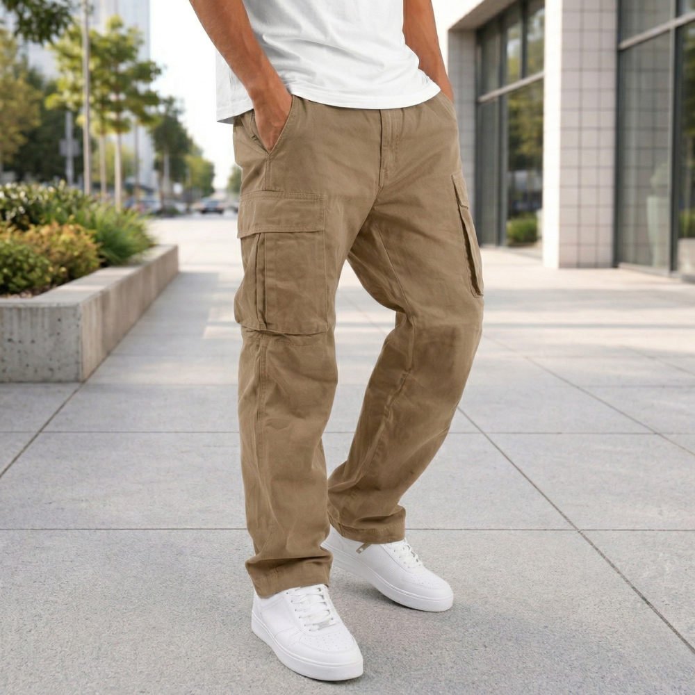 Pantalon Cargo Confortable pour Hommes | Port Quotidien | Coupe Décontractée,...