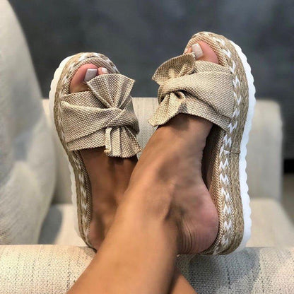 Sandales orthopédiques femme nœud semelle ergonomique