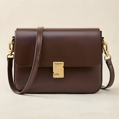 Sac à Main Vintage Cuir | Bandoulière Ajustable, Détails Or
