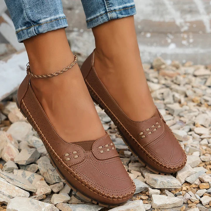 Mocassins Femme | Ajourés Confort, Enfiler Facilement