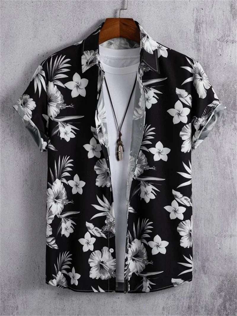 Chemise hawaïenne homme | Manches courtes, Imprimé tropical
