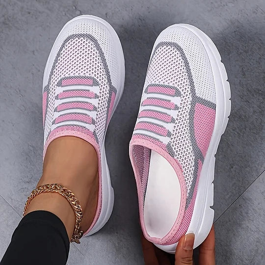 Baskets slip-on tricot respirantes légères profil bas