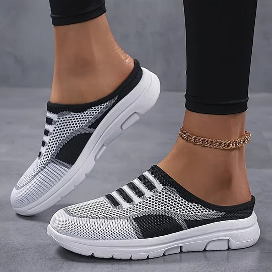 Baskets slip-on tricot respirantes légères profil bas