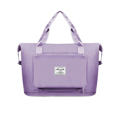 Sac de voyage | Pliable, extensible | Compartiment à chaussures, attachable aux bagages