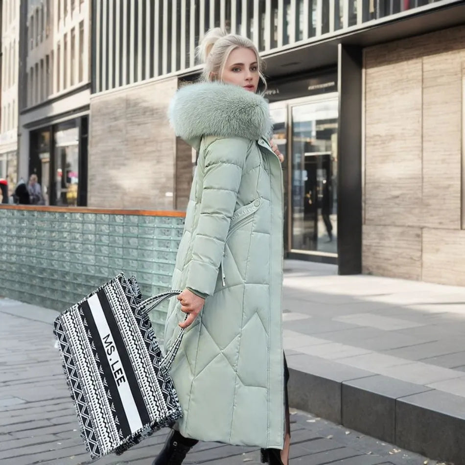 Manteau d'Hiver Stilla - Capuche en Fourrure Chaude - Élégant & Confortable