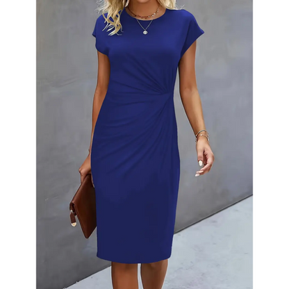 Robe de soirée cocktail élégante - manches courtes - femme