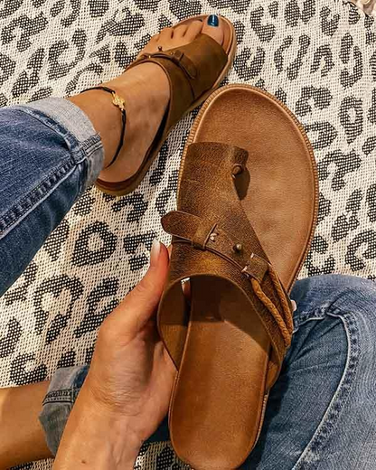 Sandales Femme | Confort Orthopédique, Cuir Mixte Coton