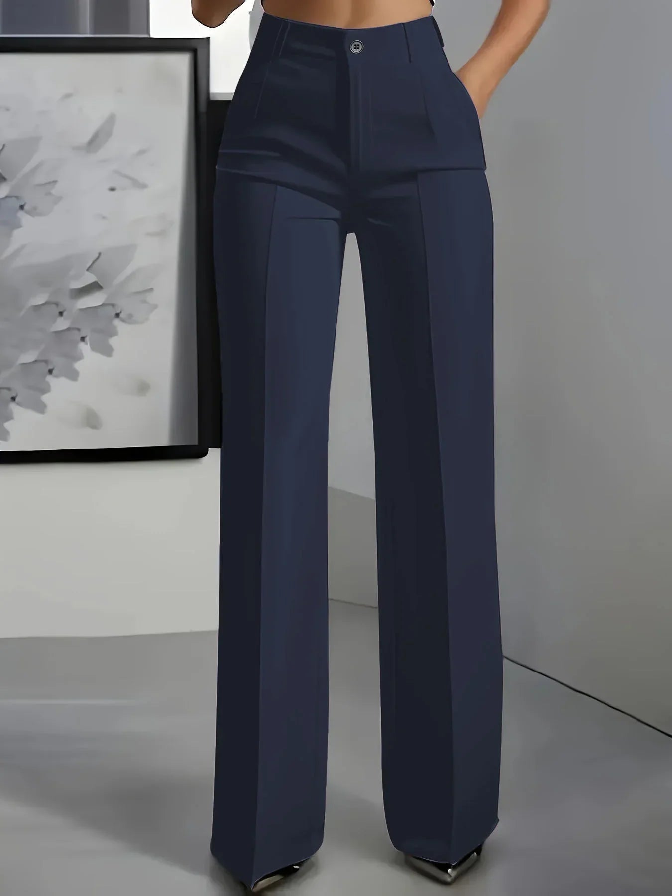 Pantalon Taille Haute | Stretch Confortable, Coupe Élégante