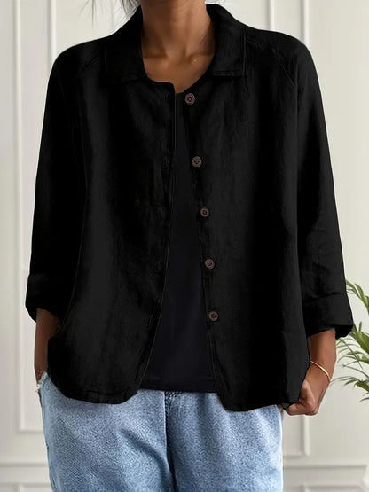 Cardigan-chemise léger | Coton-lin, coupes XS-3XL