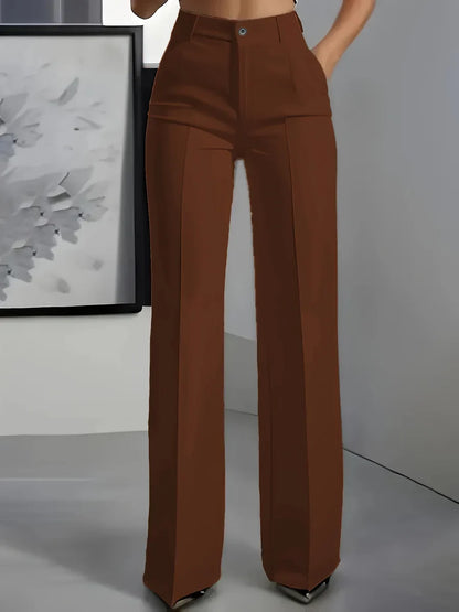 Pantalon Taille Haute | Stretch Confortable, Coupe Élégante