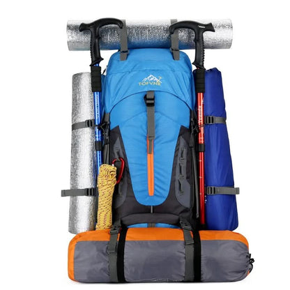 Sac à dos de randonnée 60L | Imperméable, ajustable | Pour la randonnée et les aventures