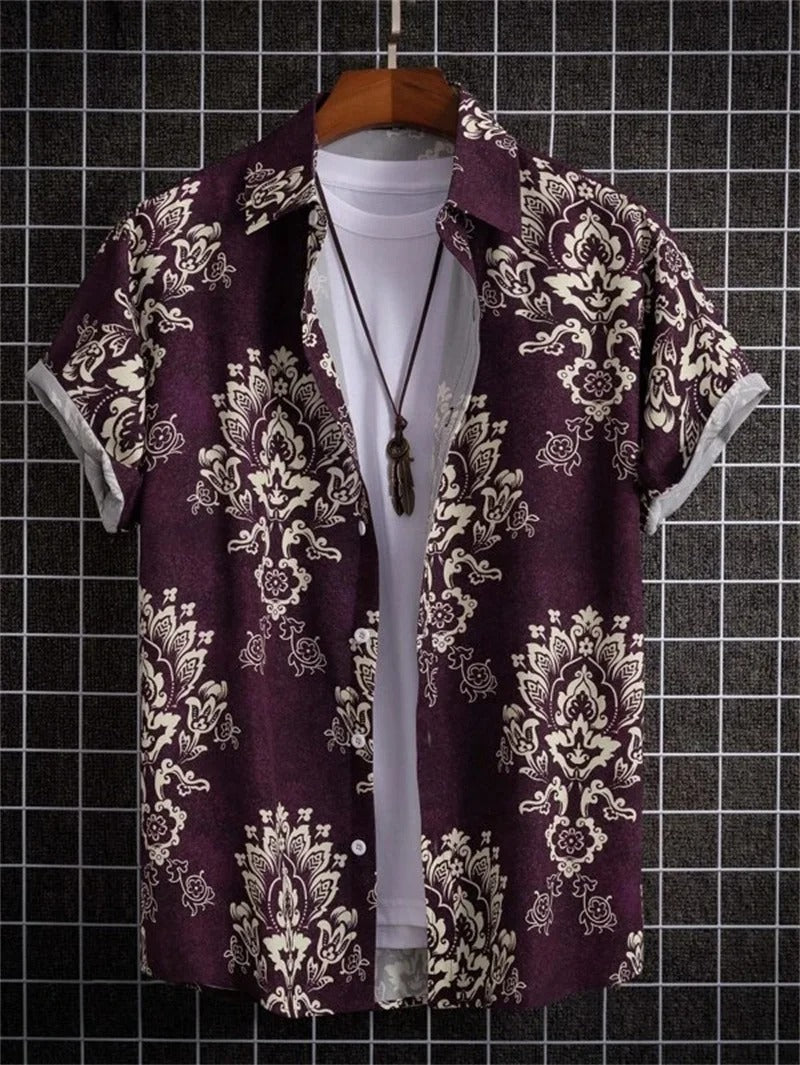Chemise hawaïenne homme | Manches courtes, Imprimé tropical