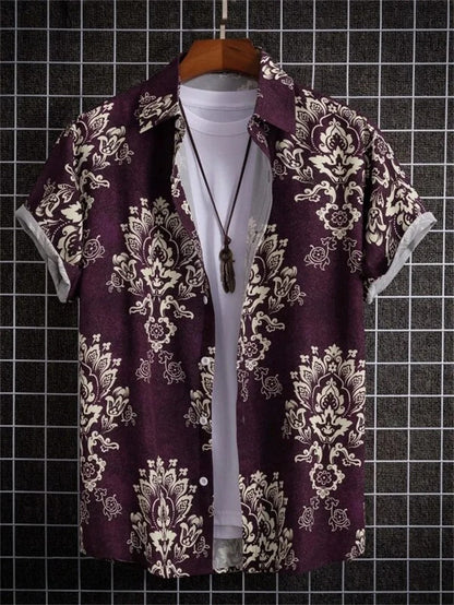 Chemise hawaïenne homme | Manches courtes, Imprimé tropical