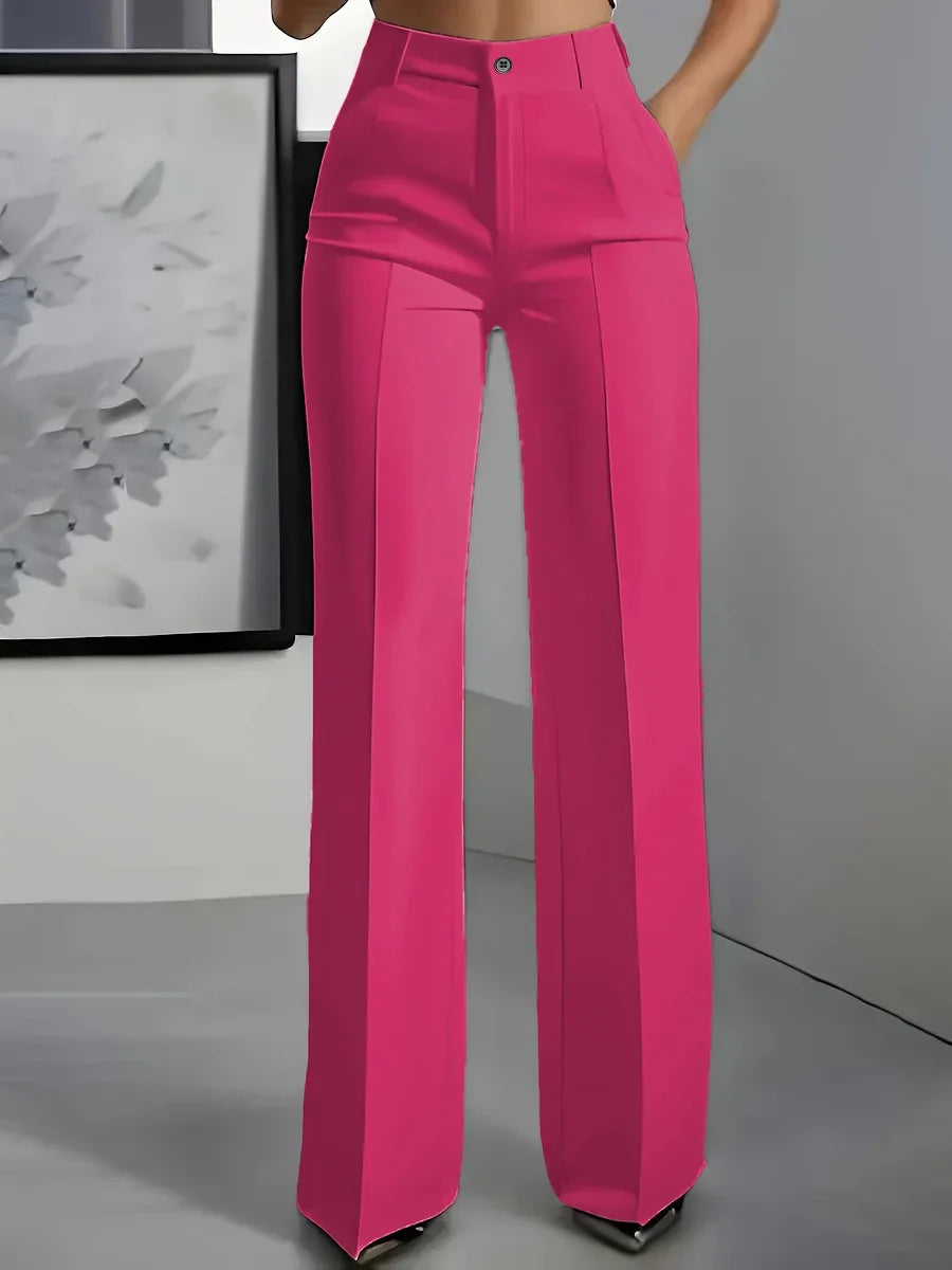 Pantalon Taille Haute | Stretch Confortable, Coupe Élégante