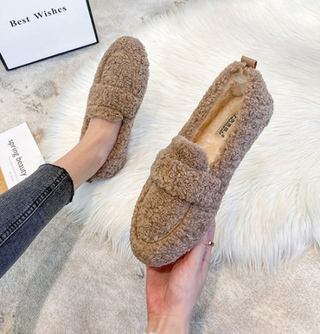 Chaussures Pantoufles Peluche Confortables - Azida-Chaussures-PARIS FEMME