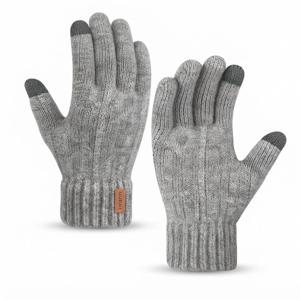 Gants hiver maille tactile unisexe homme femme compatibles smartphone