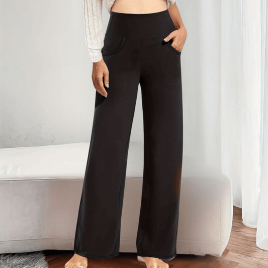 Larysa Pantalons Élastiques en Polaire-Pantalon femme-PARIS FEMME