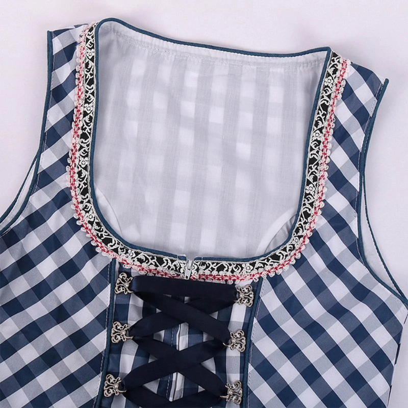 Robe Dirndl Femme - Matériau Respirant - Style Oktoberfest