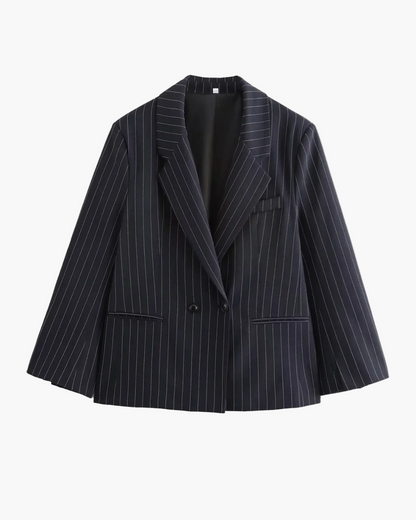 Blazer Rayures Femme | Coupe Ample, Double Boutonnage