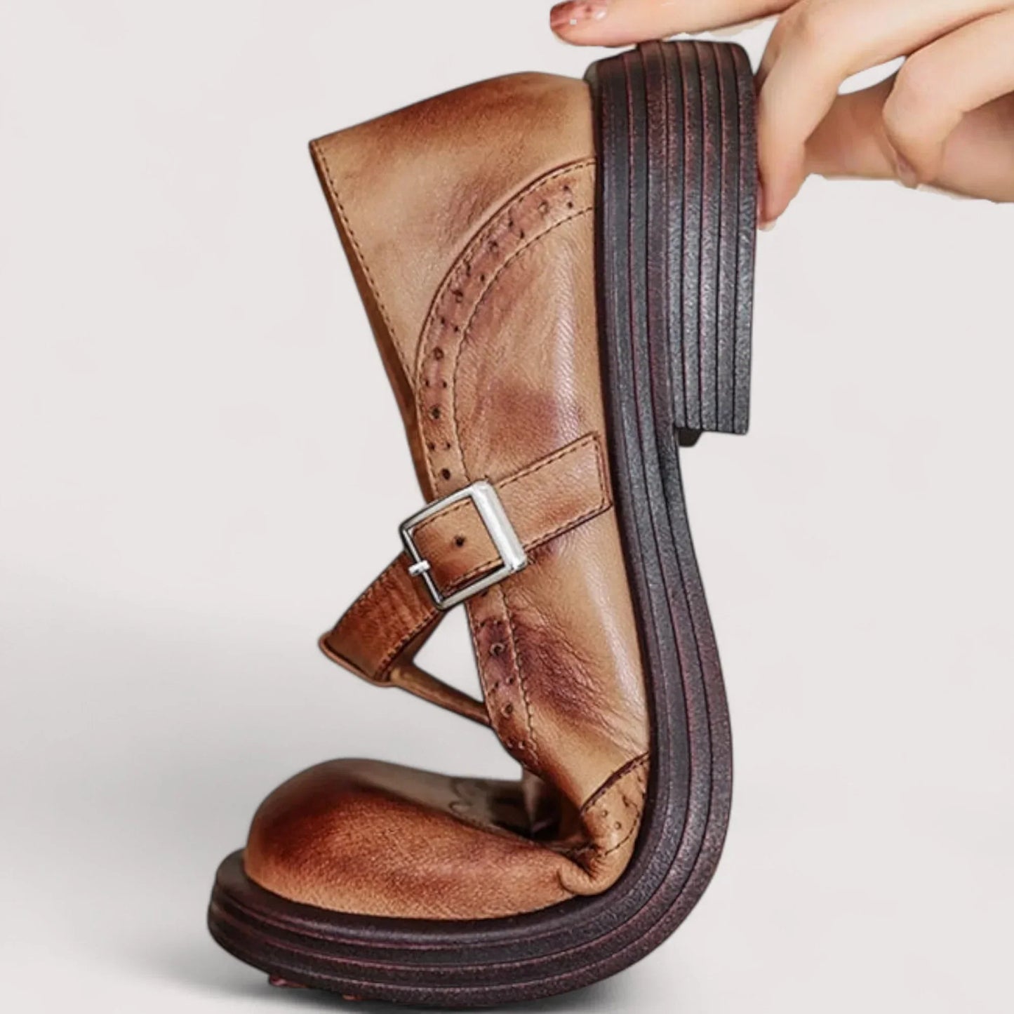 Chaussures Mary Jane pour femmes | Style Brogue en cuir | Ballerines confortables