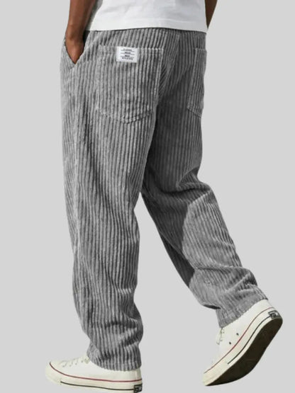 Pantalon homme texturé à cordon de serrage coupe décontractée disponible en plusieurs couleurs