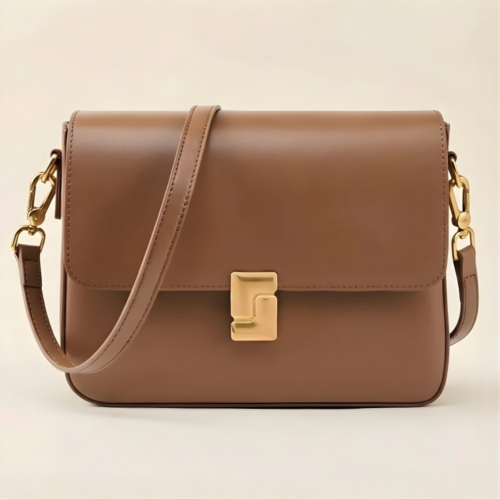 Sac à Main Vintage Cuir | Bandoulière Ajustable, Détails Or