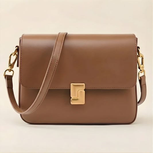 Sac à Main Vintage Cuir | Bandoulière Ajustable, Détails Or