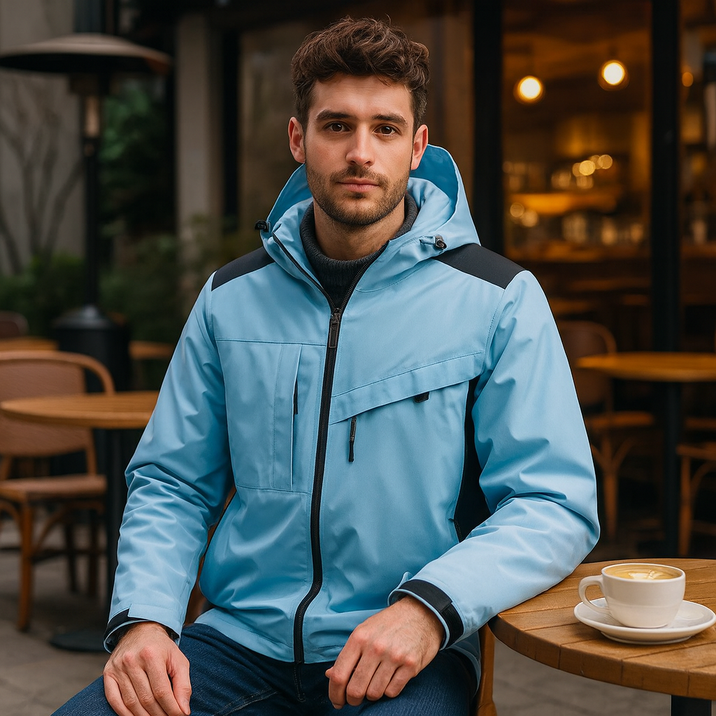 Veste de ski pour homme d'hiver avec capuche et coupe ample
