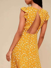 Robe Jaune Vibrante Élégante pour Femme Moderne, Parfaite pour Toutes les Occasions