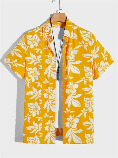 Chemise hawaïenne homme | Manches courtes, Imprimé tropical