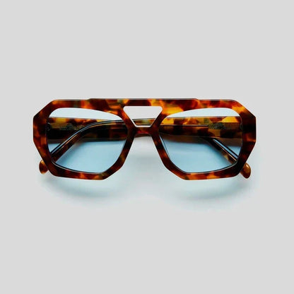 Lunettes de soleil | Design éclatant | Marron, Bleu