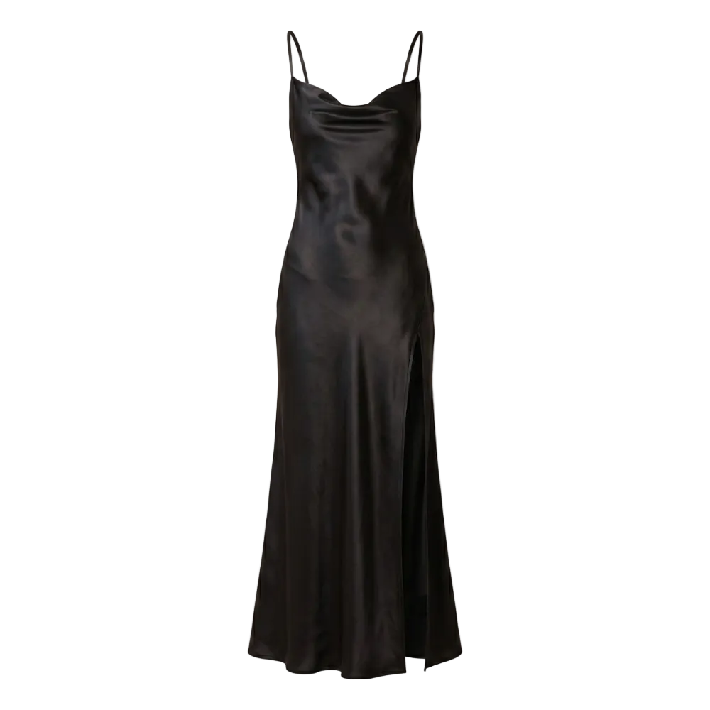 Silk Dress | Elegant Long Dress for Women | Side Slit